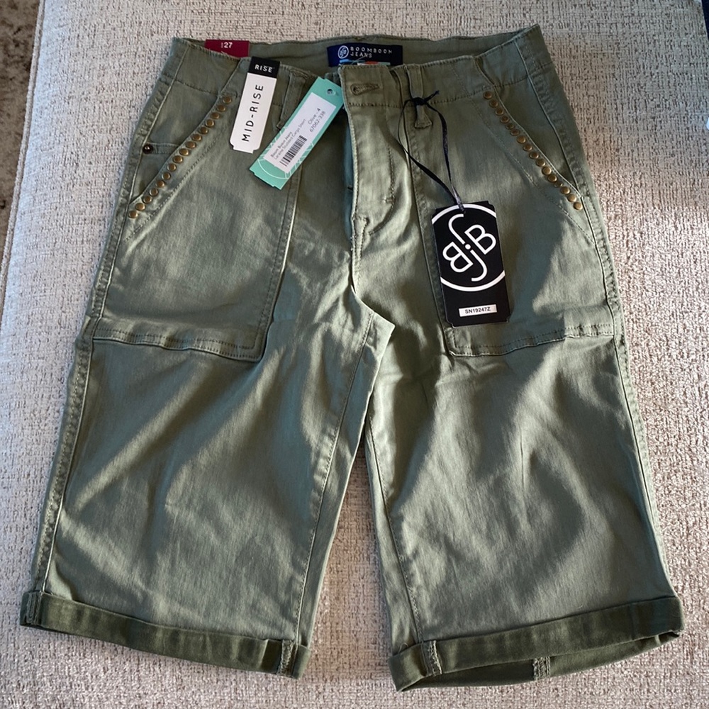 NWT BoomBoom Jean studded shorts